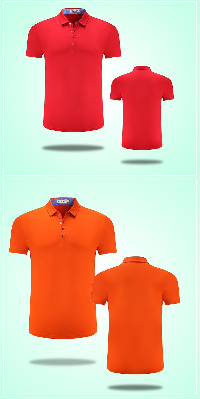 T恤定做廠家紅色和橙色