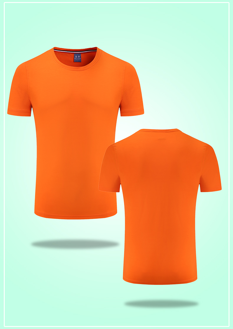 定制T恤衫産品橙色3D圖