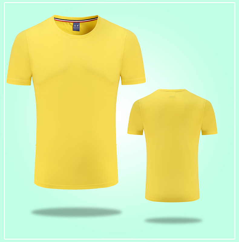 定制T恤衫産品黃色3D圖